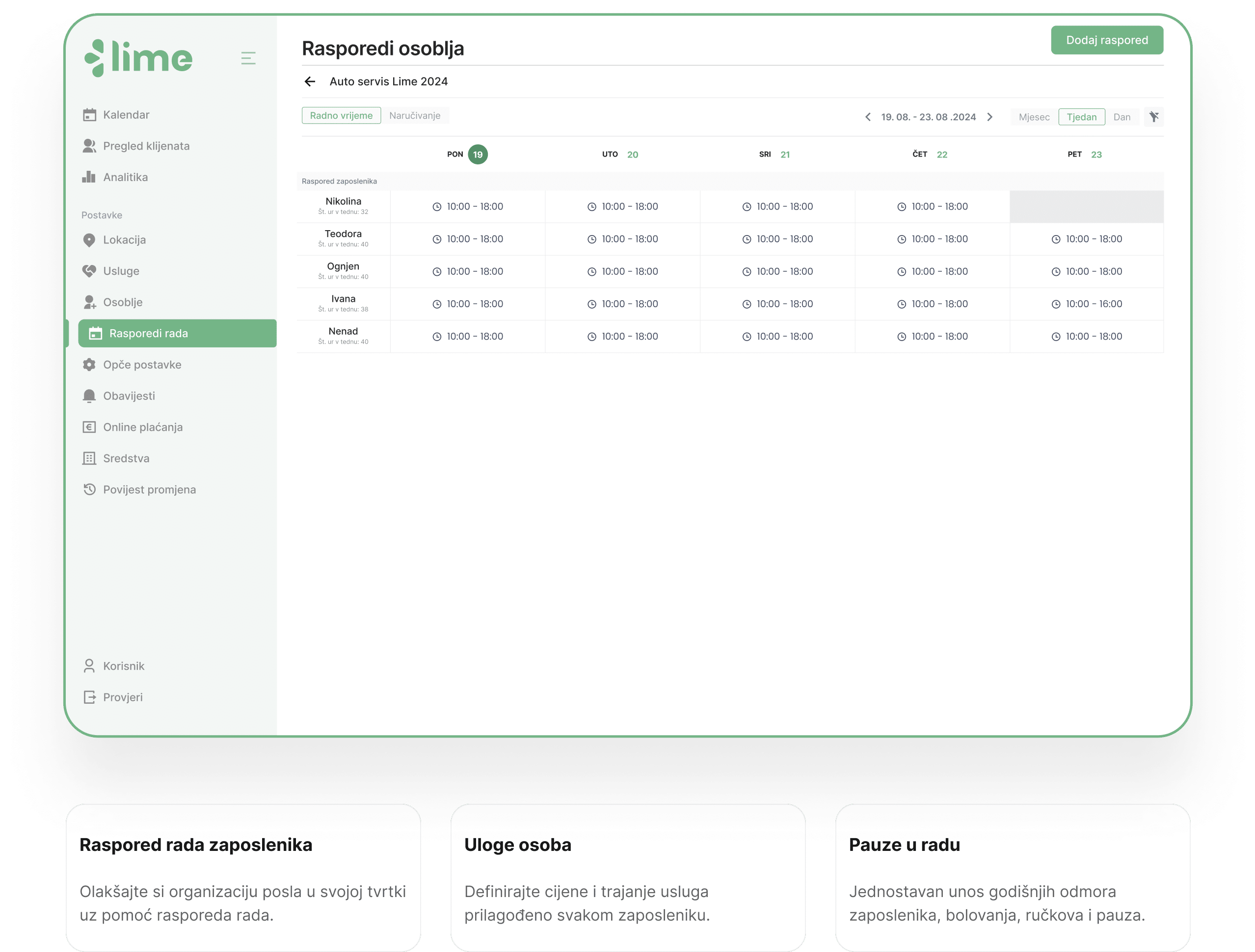 Rasporedi_osoblja_AutoServis_Lime_Booking_HR