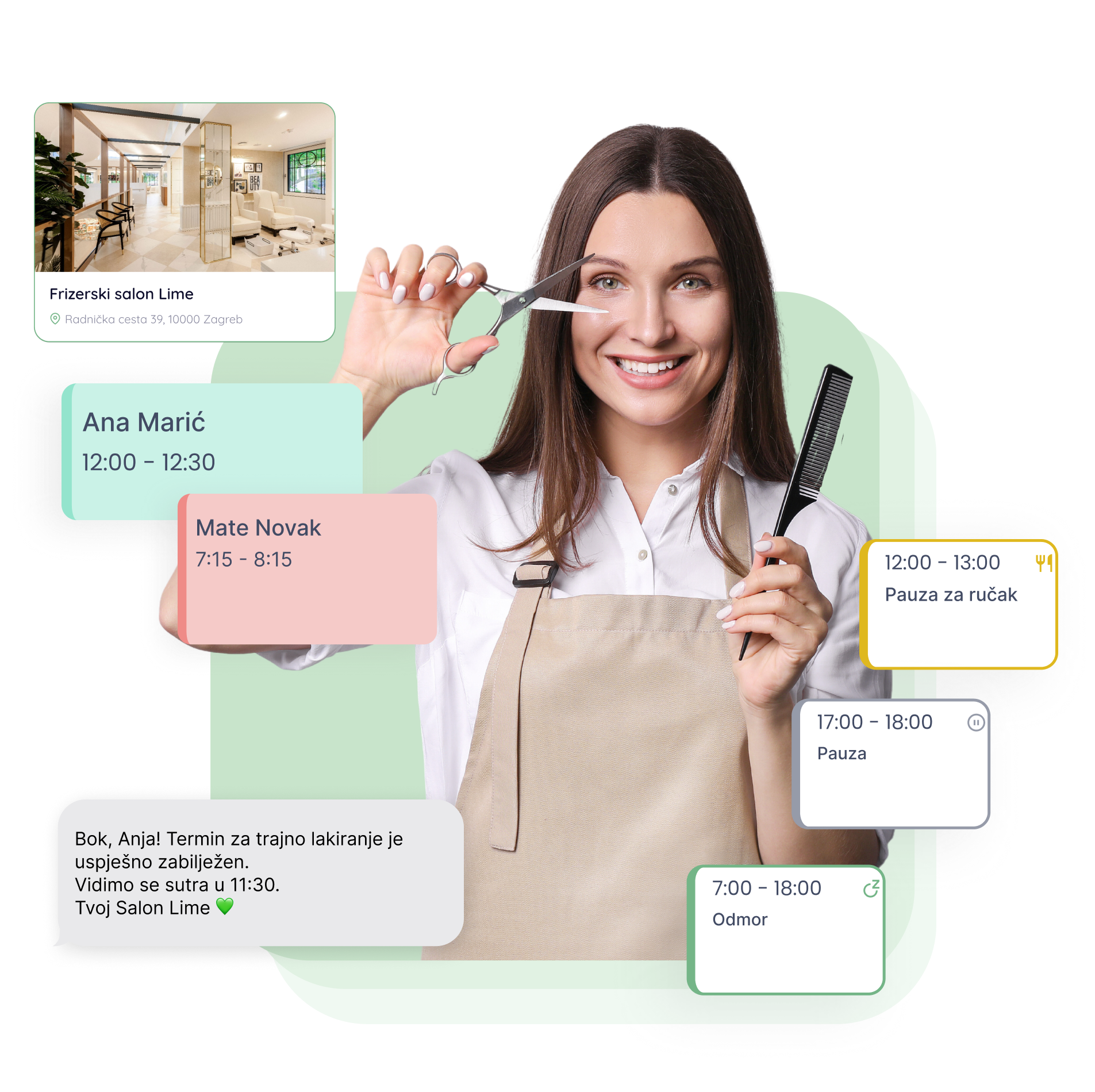 Aplikacija za frizerski salon - Lime Booking Hrvatska