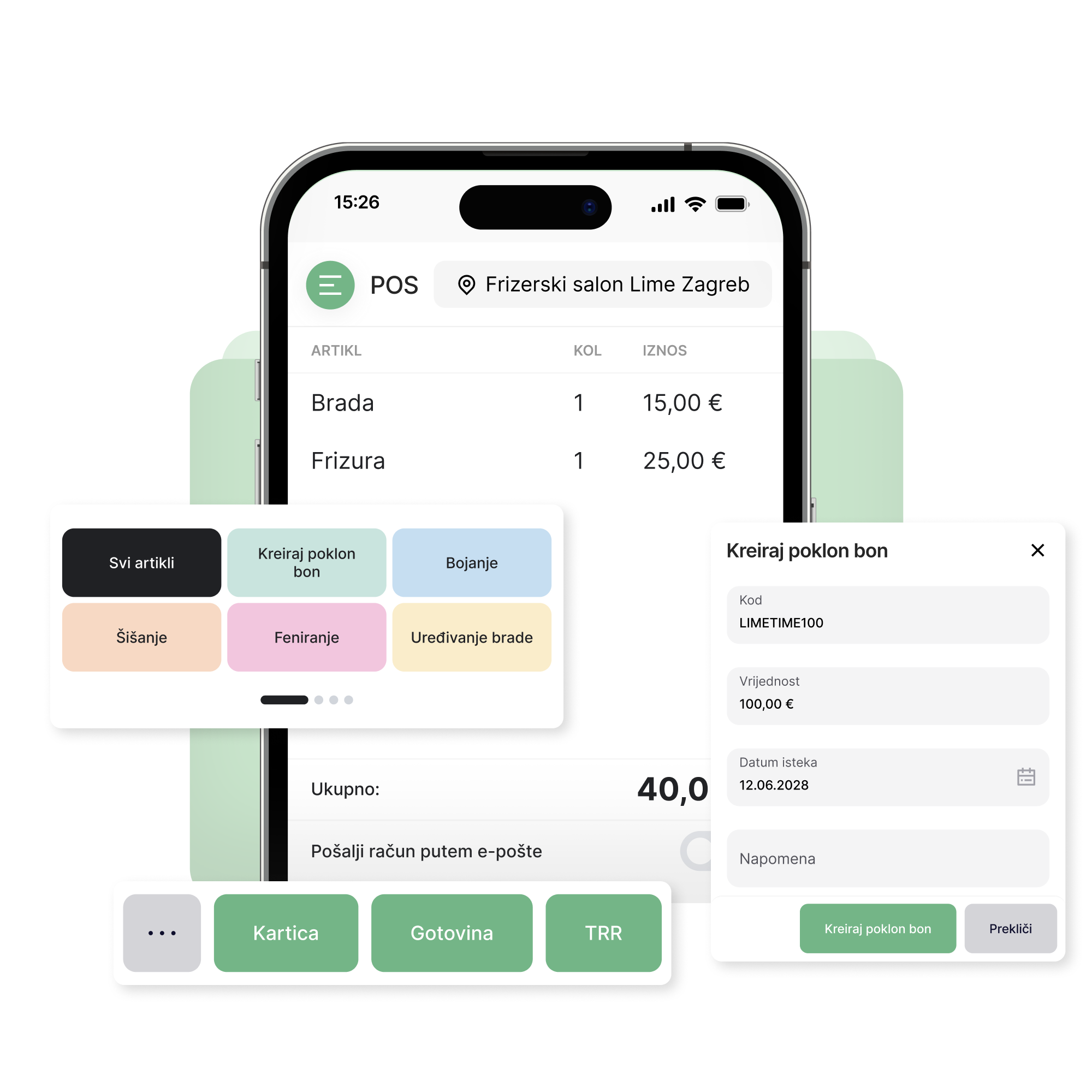 Fiskalna blagajna za Frizerski salon - Lime Booking